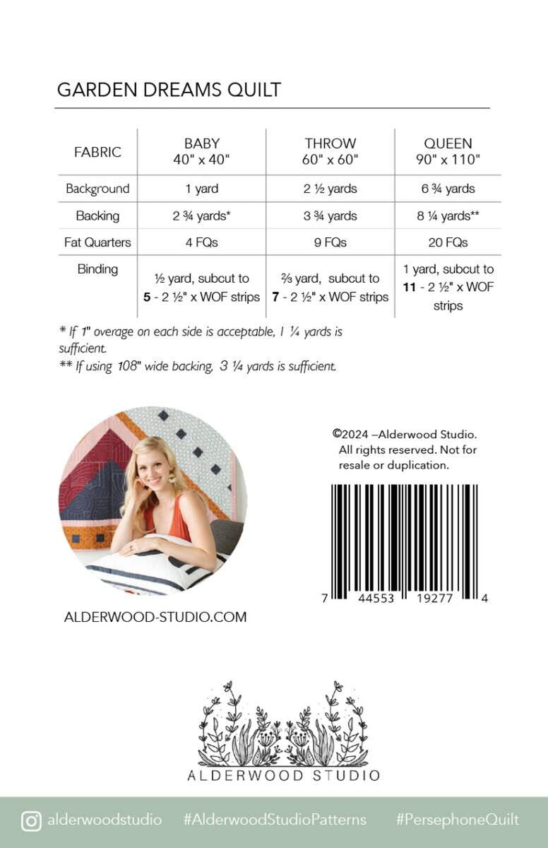 Garden Dreams Quilt Pattern by Alderwood Studios