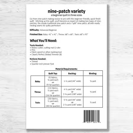 Nine Patch Variety Pattern by Studio M2