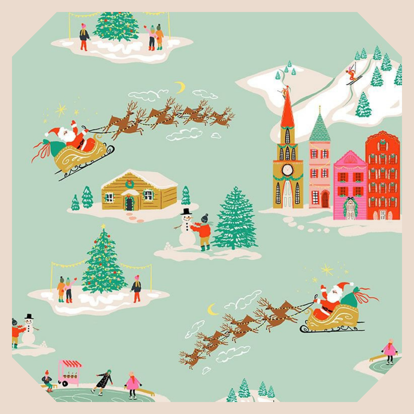 Holiday Toile - Glacier