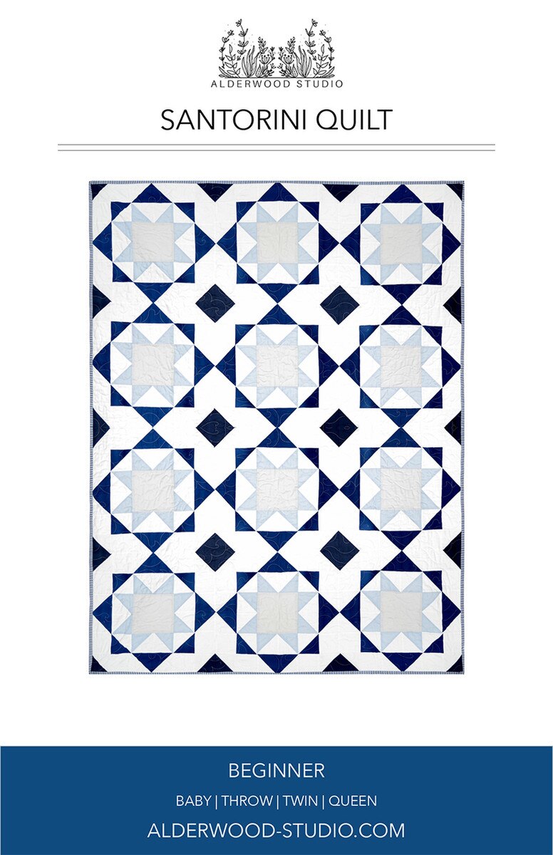 Santorini Quilt Pattern by Alderwood Studios